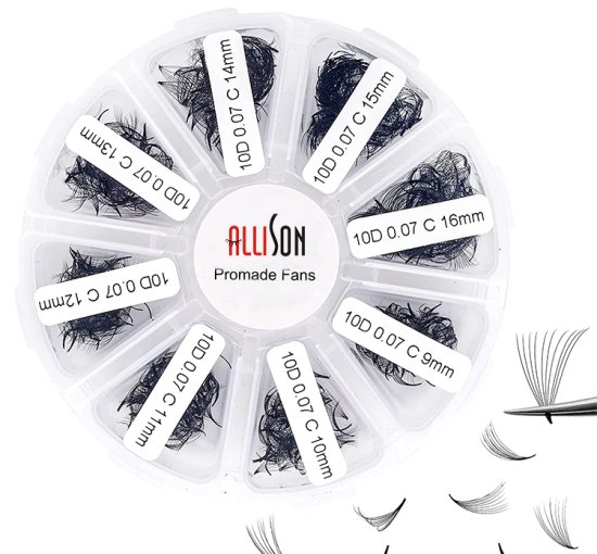 Loose Premade Volume Fans 6D 10D 12D 14D 16D Individual Lashes Extension Thin Pointy Base Pre Made Volume Fan